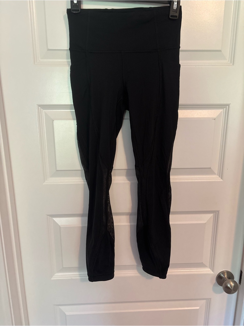lululemon athletica Black High-Rise Leggings with Mesh Panels